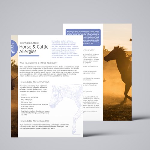 Mockup of Horse and Cattle Tear-off front and back